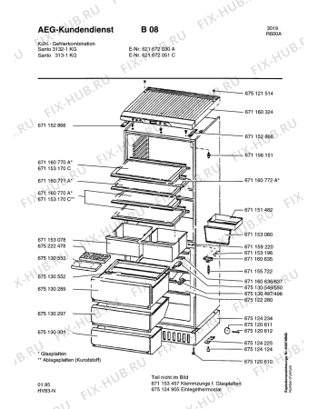 Взрыв-схема холодильника Aeg S3130-1KG E - Схема узла Housing 001